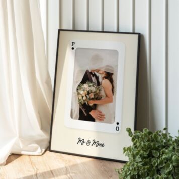 Poster personnalisé carte à jouer avec photo et texte