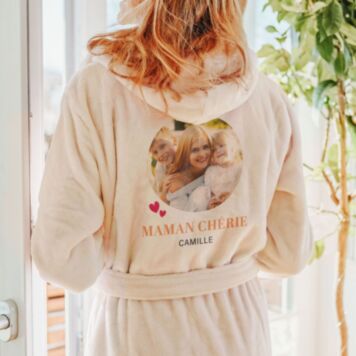 Peignoir personnalisé avec photo et prénom