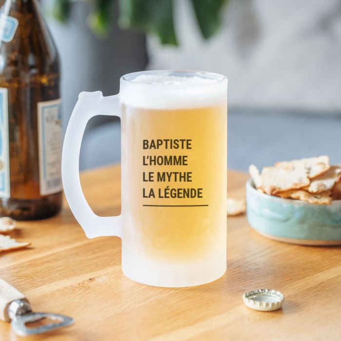 Chope de bière personnalisée avec texte main product photo