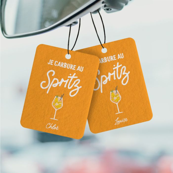 Désodorisant Voiture Personnalisé Avec Photo - Recto-verso Imprimé - Parfums Au Choix (gardénia, Citron, Vanille...) - Pour Rétroviseur, Intérieur, Cadeau Original