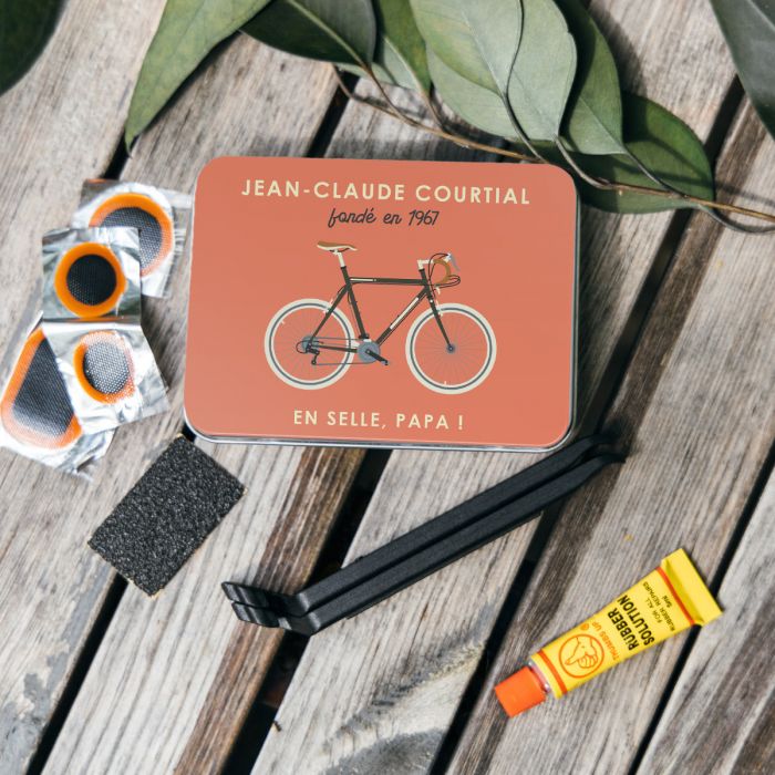 Kit de réparation vélo personnalisé avec texte main product photo