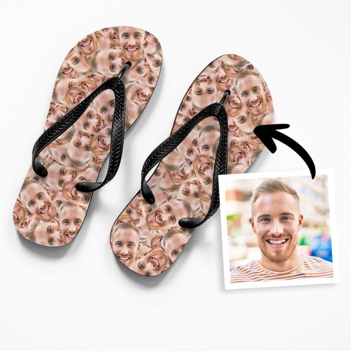 Tongs personnalisées avec visage main product photo