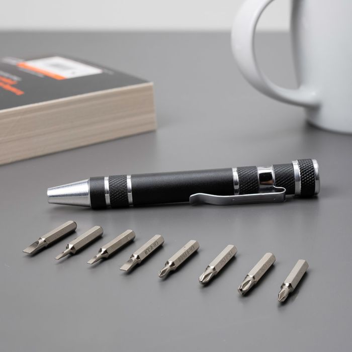 Stylo-tournevis magnétique 8-en-1 Stylo-tournevis magnétique 8-en-1