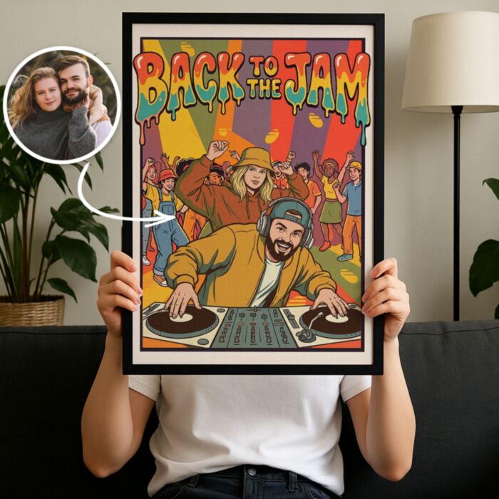 Poster personnalisé Soirée années 90 – Vous êtes le DJ