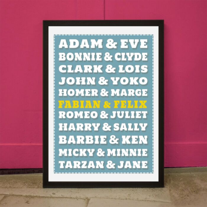 Poster personnalisable Couples Célèbres
