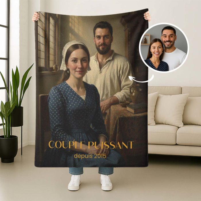 Couverture personnalisée effet tableau