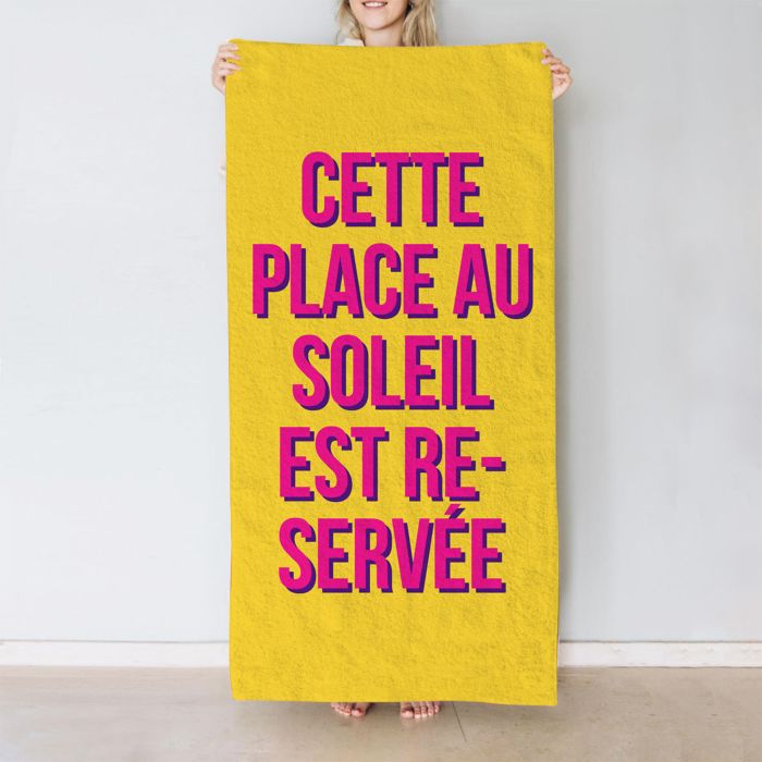 Serviette colorée avec 5 lignes