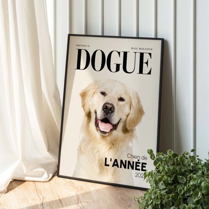 Poster personnalisé Magazine avec votre animal
