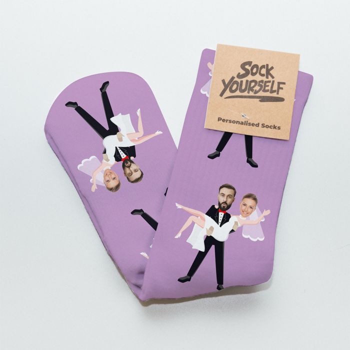 Chaussettes personnalisées Spécial Mariage avec 2 visages