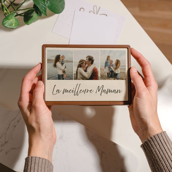 Chocolat personnalisé Carte avec collage photo et texte