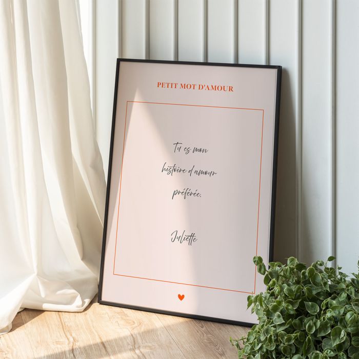 Poster personnalisé Lettre d’amour