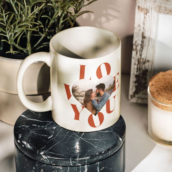 Mug personnalisé Cœur avec photo