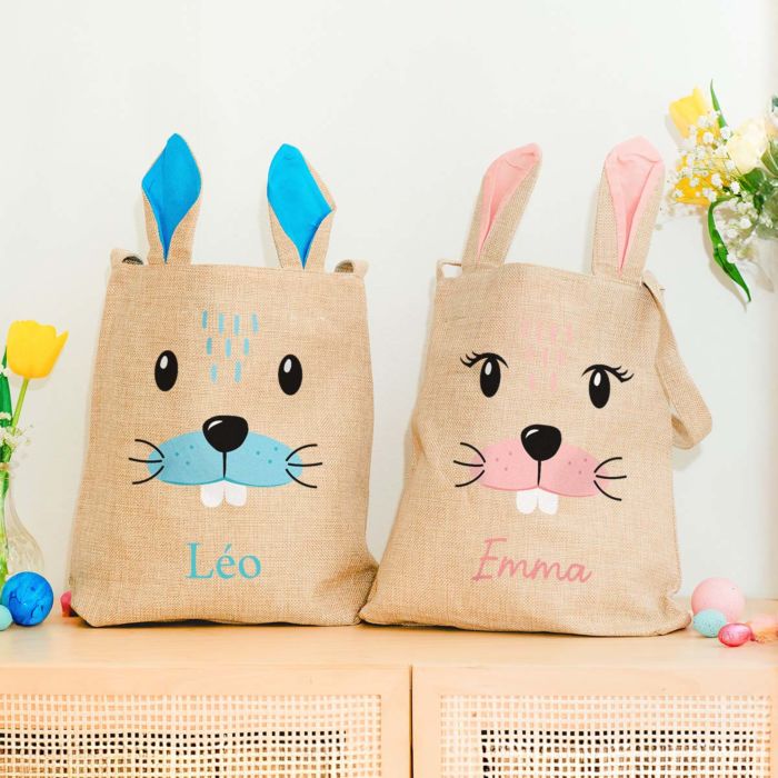 Panier de Pâques personnalisé avec prénom
