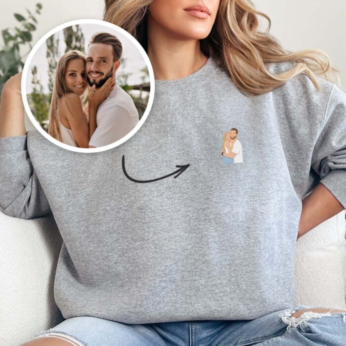 Pull personnalisé petite illustration