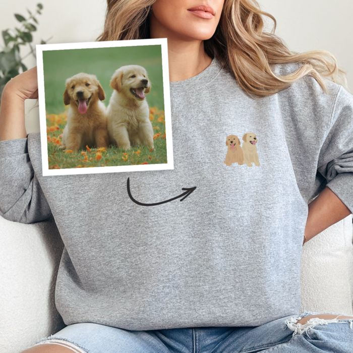 Pull personnalisé Petite Illustration Animal de compagnie