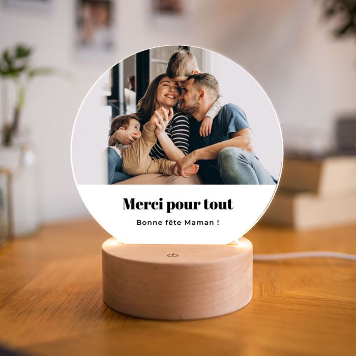Lampe en bois flotté faite à la main, lumières personnalisées, lampe de