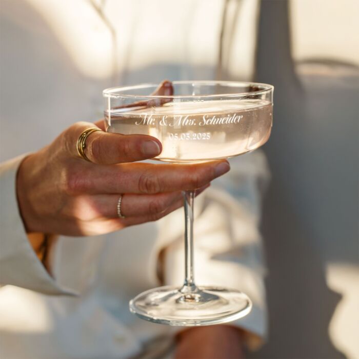 Coupe de champagne personnalisée avec texte - Design