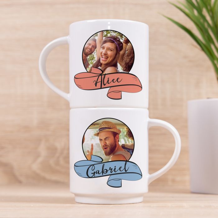 Tasse empilable avec Photo et Texte - Design