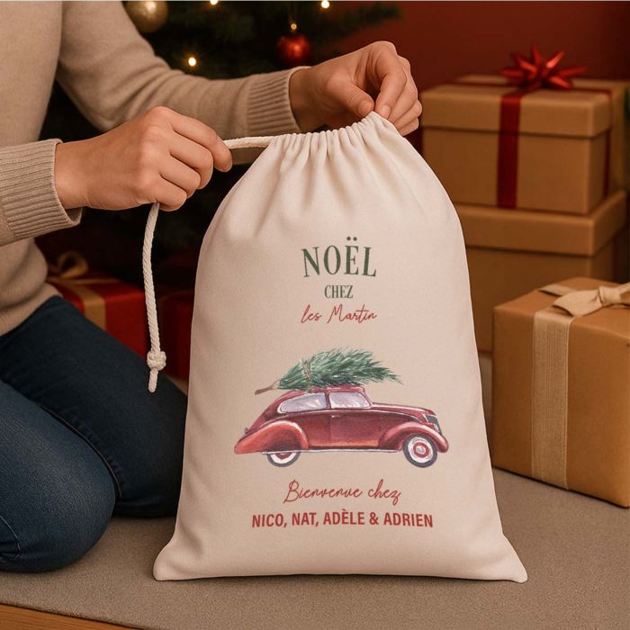 Pochon personnalisé Spécial Noël avec illustration