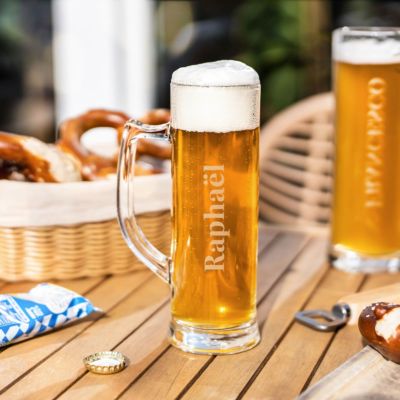 Chope de bière personnalisée avec nom Chope de bière personnalisée avec nom