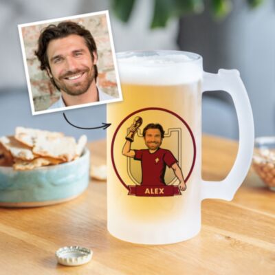 Chope de bière personnalisée avec photo - Coupe du Monde