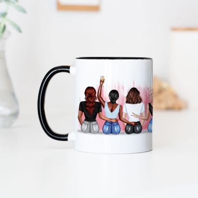 Mug personnalisé Amies avec texte - Illustration
