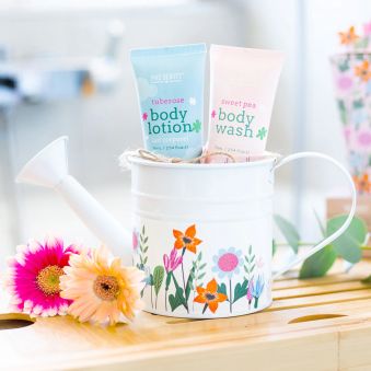 Coffret bien-être dans un arrosoir