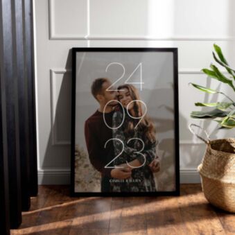 Poster personnalisé avec date et nom