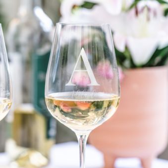 Verre à vin personnalisé avec monogramme