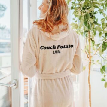 Peignoir personnalisable avec texte