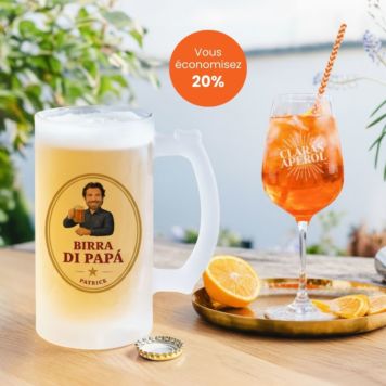 Coffret cadeau verre Aperol et chope de bière