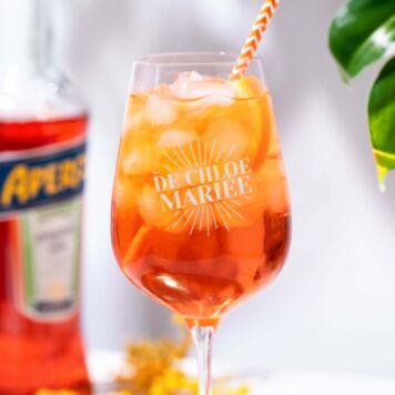 Verre Aperol personnalisé avec nom – JGA