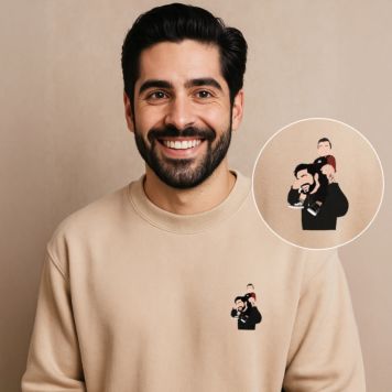 Pull personnalisé petite illustration