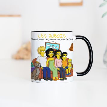 Mug personnalisé famille cartoon - Illustration