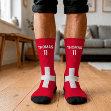 Chaussettes de Coupe du Monde personnalisées avec texte