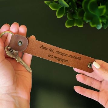 Porte-clé personnalisé avec message caché