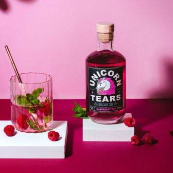 Larmes de Licorne Liqueur de Gin Mûre ou Framboise - Framboise