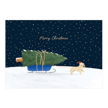 Carte de vœux de Noël Motif Chien