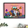 Poster personnalisé famille cartoon – illustration