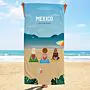Serviette personnalisée Amies à la plage - Illustration