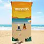 Serviette personnalisée Amies à la plage - Illustration