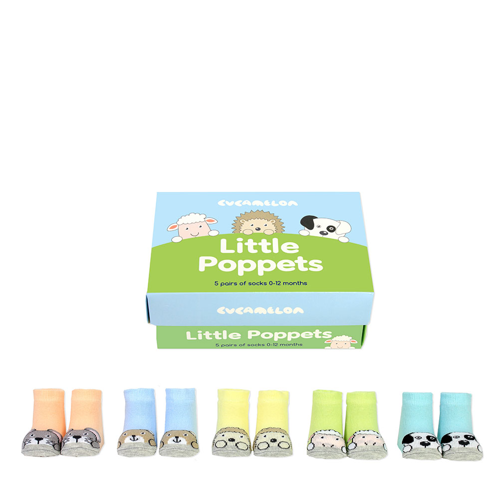Chaussettes Animaux pour Bébés - Ensemble de 5 paires