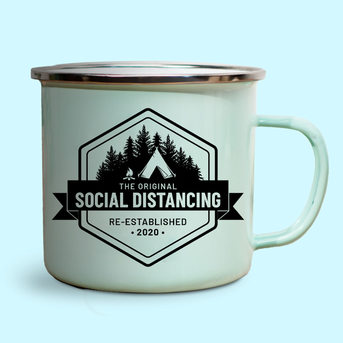 Tasse en métal Social Distancing