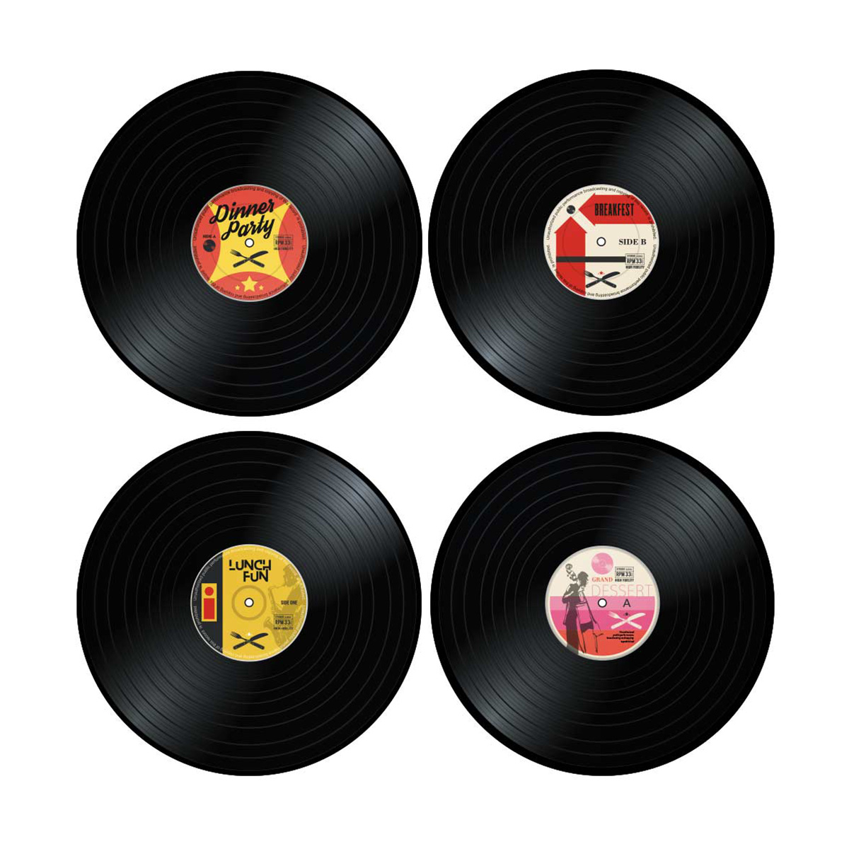 Sets de table Vinyle – lot de 4