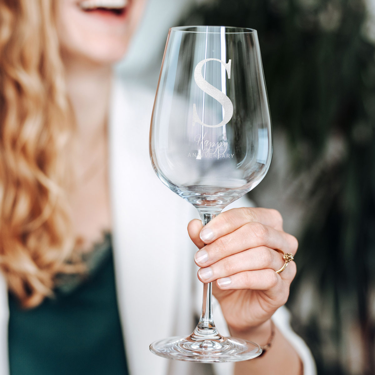 Verre à vin personnalisé avec monogramme