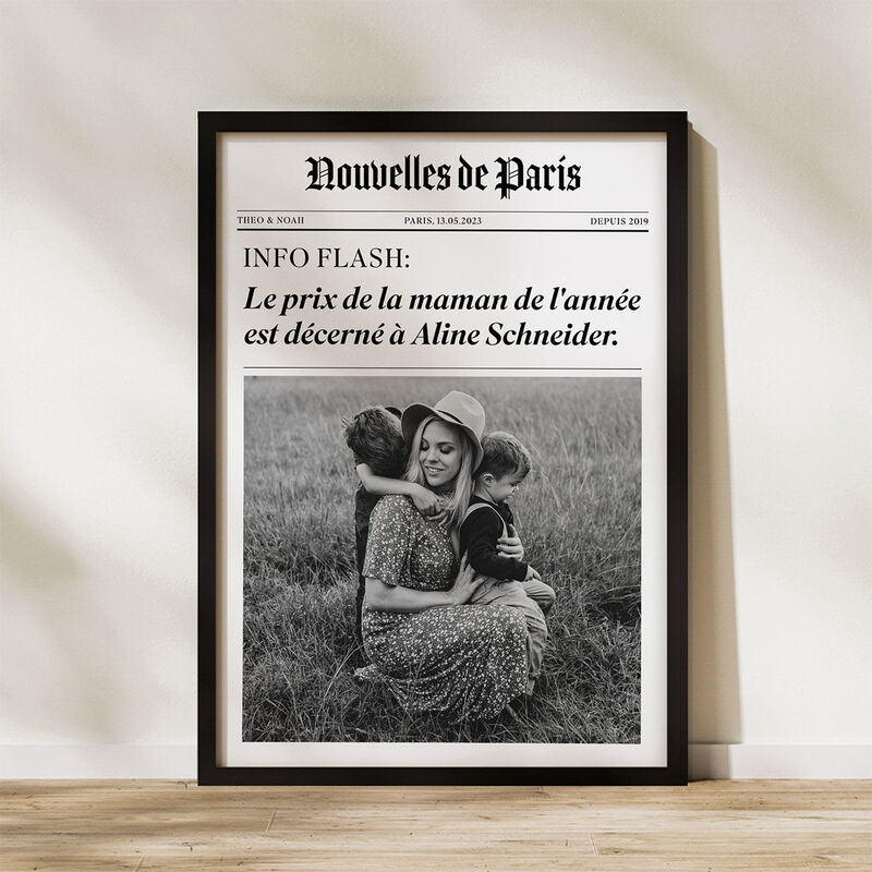 Poster personnalisé style journal