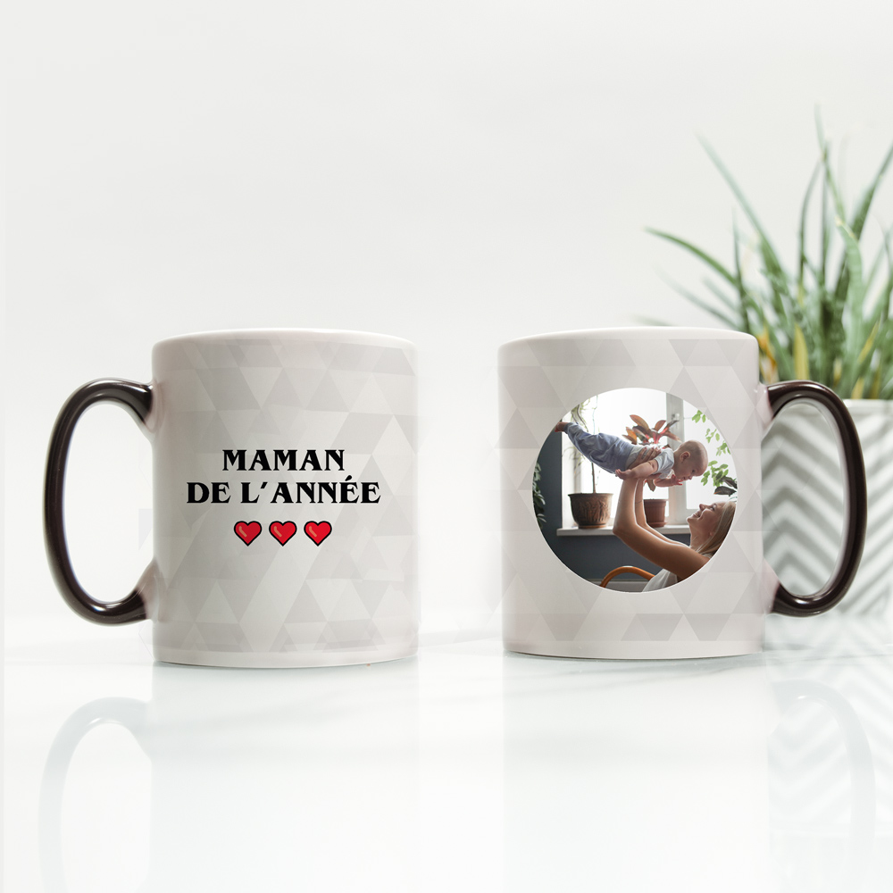 Tasse thermosensible avec photo et texte cadeau maman Tasse thermosensible avec photo et texte
