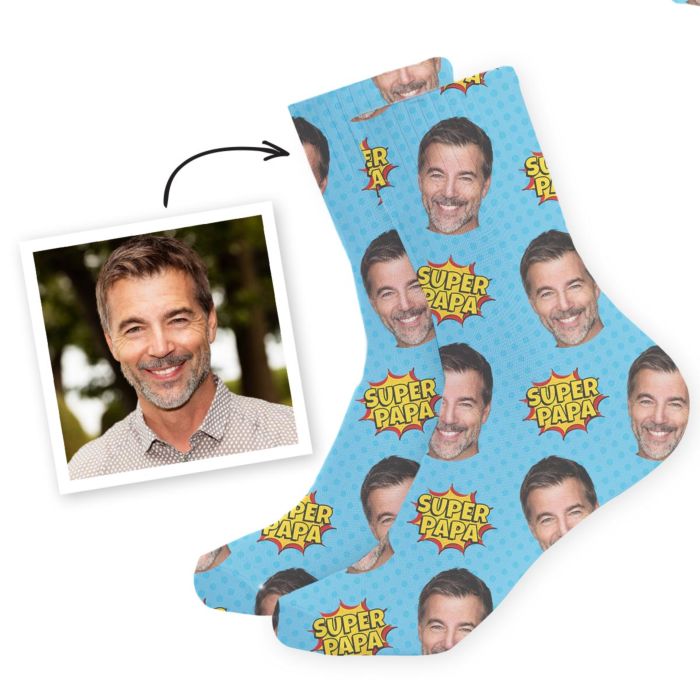 Chaussettes personnalisées pour maman ou papa Cadeau fête des Pères Chaussettes personnalisées pour maman ou papa