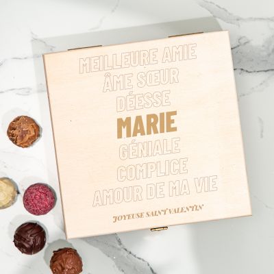 Boîte à Chocolats Personnalisable avec Texte Boîte à Chocolats Personnalisable avec Texte