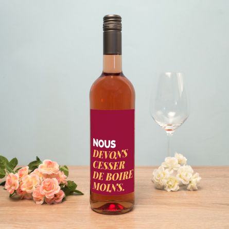 Vin personnalisable avec texte